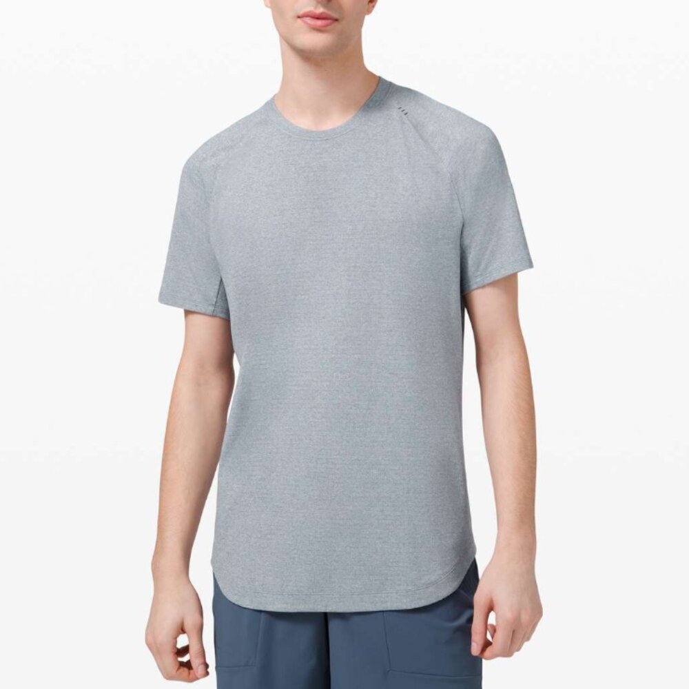 Lululemon Drysense Short Sleeve Chambray Blue White XL‎